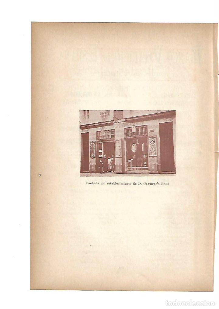 Colecionismo: A&Ntilde;O 1903 PUBLICIDAD ANUNCIO MODERNISTA FOTOGRAFIA FACHADA CAYETANO PONS BANCO VITALICIO DE ESPA&Ntilde;A