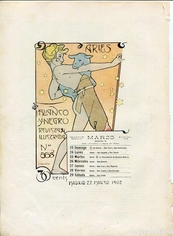 Coleccionismo: LAMINA-A&Ntilde;O 1902--ILUSTRACI&Oacute;N DE E. VARELA--ARIES