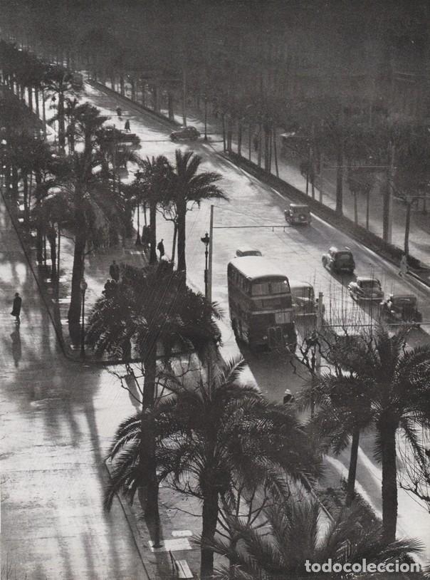 Sammelleidenschaft Papier: BARCELONA ANTIGUA - LAMINA / HOJA RECORTADA - ATARDECER - COCHES DE LA EPOCA EPOCA - AUTOBUS