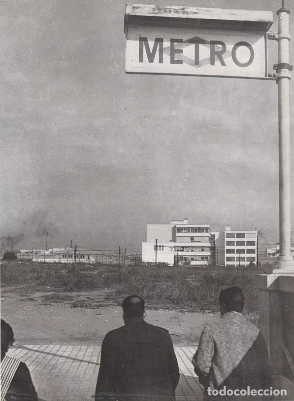 Sammelleidenschaft Papier: BARCELONA ANTIGUA - LAMINA / HOJA RECORTADA - EL METRO - ESTACION EN LOS SUBURBIOS -