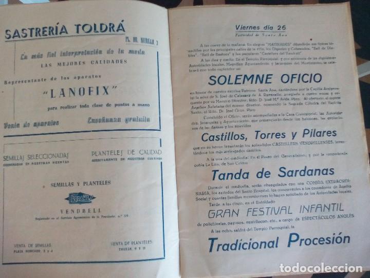 Coleccionismo: Vendrell fiesta mayor 1946 - Foto 2