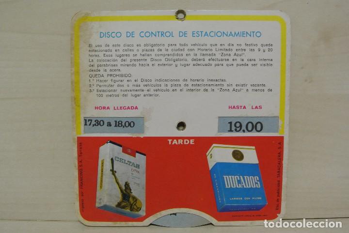 Coleccionismo: DISCO DE CONTROL DE ESTACIONAMENTO , TABACALERA , S.A. - Foto 2
