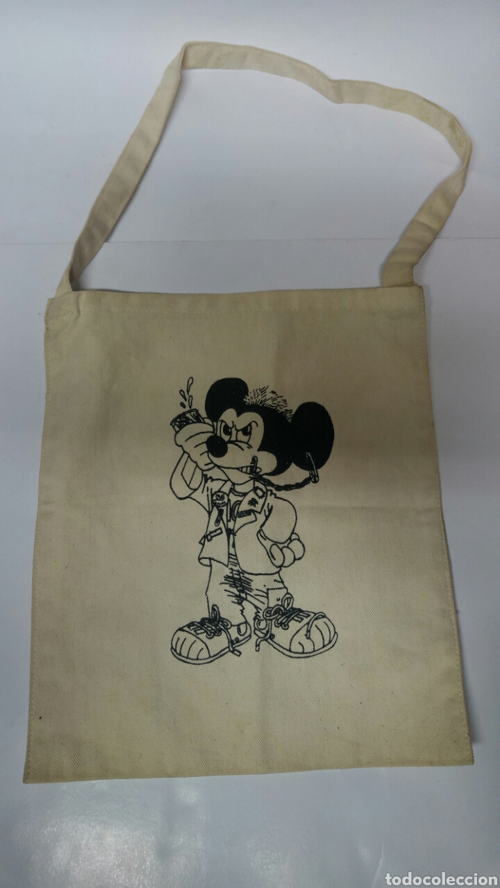 Coleccionismo: Mochila bandolera escolar mickey mouse punky NUEVA A ESTRENAR a&ntilde;os 80