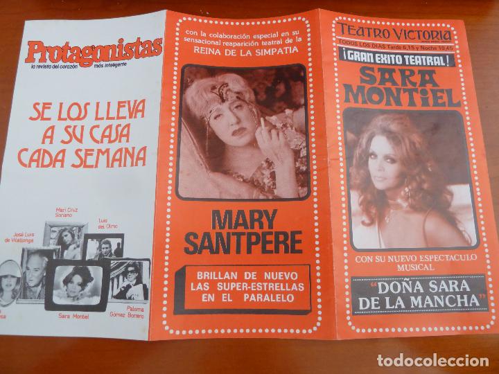 Coleccionismo: do&ntilde;a sara de la mancha sara montiel mary santpere teatro victoria barcelona folleto de mano antiguo