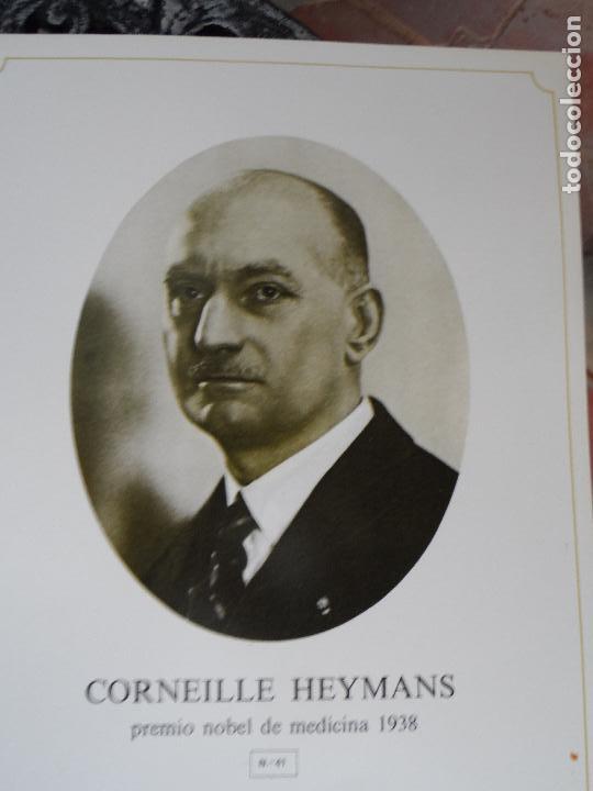 Coleccionismo: CORNEILLE HEYMANS    LAMINAS PREMIO NOBEL DE MEDICINA A&Ntilde;O 1968 ANVERSO FOTO REVERSO BIOGRAFIA