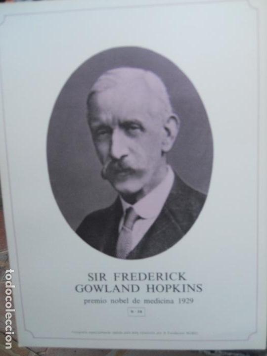 Coleccionismo: SIR FREDERICK GOWLAND HOPKINS PREMIO NOBEL MEDICINA 1929 ANVERSO FOTO REVERSO BIOGRAFIA