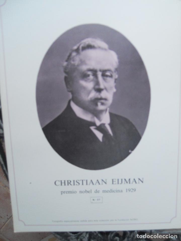 Coleccionismo: CHRISTIAAN EIJMAN PREMIO NOBEL MEDICINA 1929 ANVERSO FOTO REVERSO BIOGRAFIA