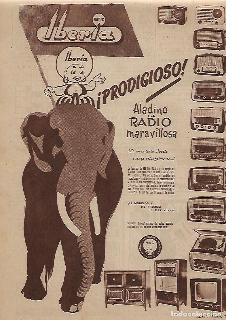 Collectionnisme: A&Ntilde;O 1954 RECORTE PRENSA PUBLICIDAD RADIO IBERIA
