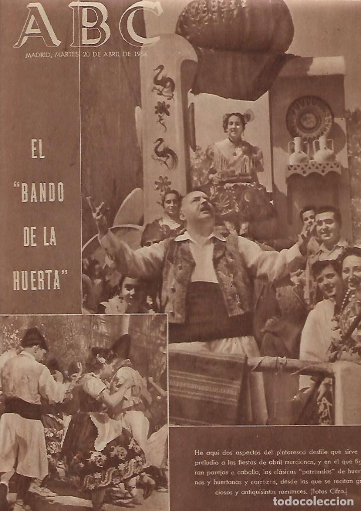 Collecting paper: A&Ntilde;O 1954 RECORTE PRENSA BANDO DE LA HUERTA FIESTAS DE ABRIL MURCIA PARRANDAS DESFILE
