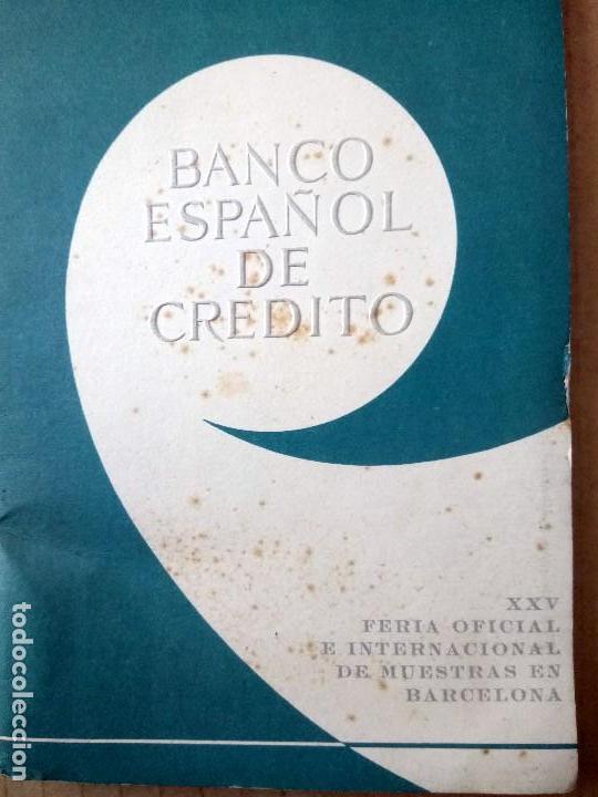 Collezionismo: FOLLETO DEL BANESTO CON OCASI&Oacute;N DE LA XXV FERIA DE MUESTRAS DE BARCELONA 1957