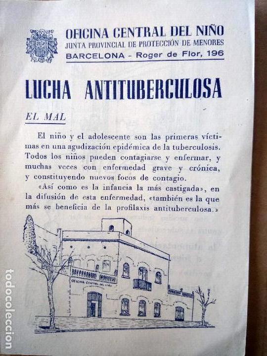 Collezionismo: ANTIGUO FOLLETO DE LA LUCHA ANTITUBERCULOSA EDITADO POR LA OFICINA CENTRAL DEL NI&Ntilde;O