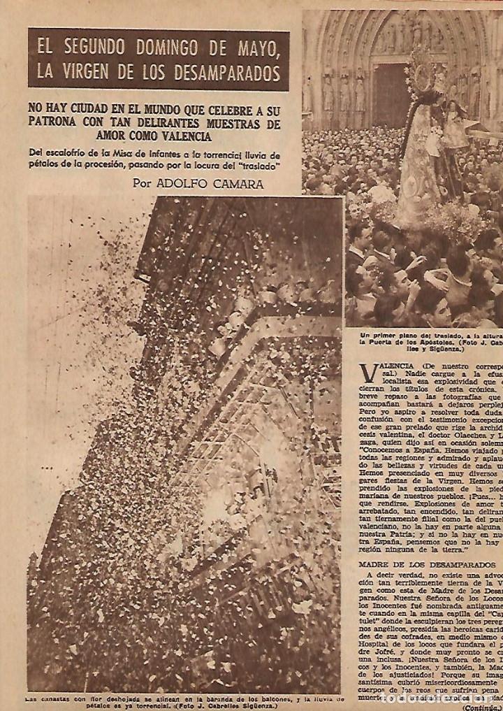 Collecting paper: A&Ntilde;O 1956 RECORTE PRENSA VALENCIA FIESTAS PATRONA VIRGEN DE LOS DESAMPARADOS SEGUNDO DOMINGO MAYO