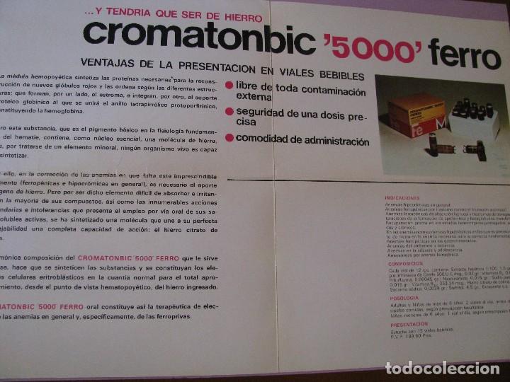 Coleccionismo: PUBLICIDAD DE CROMATONBIC 5000 FERRO. LABORATORIOS MENARINI. 1970. VER FOTOS, LEER LA DESCRIPCION.
