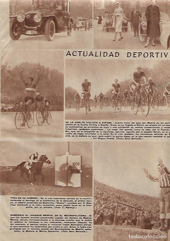 Coleccionismo: A&Ntilde;O 1956 RECORTE PRENSA FUTBOL HOMENAJE MENCIA METROPOLITANO PUBLICIDAD BRU ELECTRODOMESTICOS DE LUX