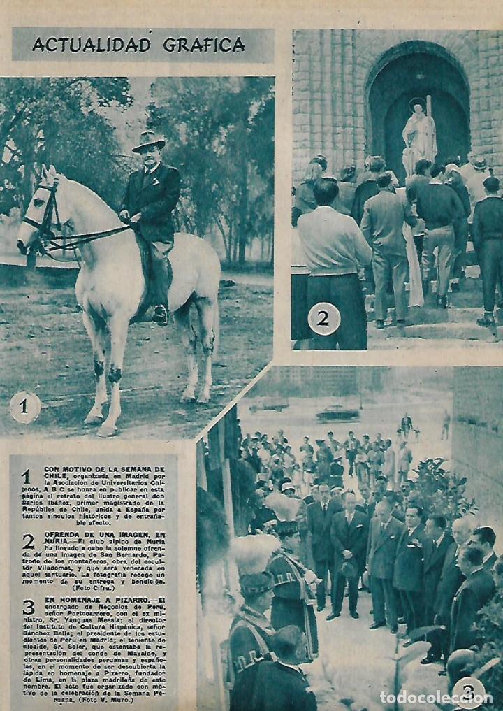 Colecionismo: A&Ntilde;O 1956 RECORTE PRENSA CLUB ALPINO NURIA OFRENDA IMAGEN DE SAN BERNARDO PATRONO MONTA&Ntilde;EROS
