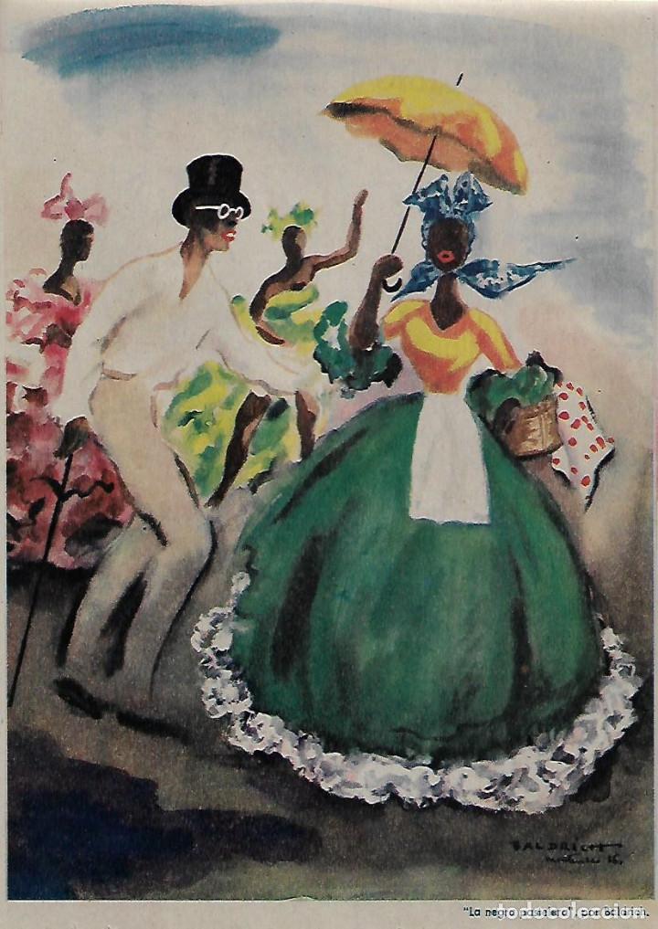 Coleccionismo: A&Ntilde;O 1956 RECORTE PRENSA DIBUJO A COLOR LA NEGRA PASTELERA POR BALDRICH