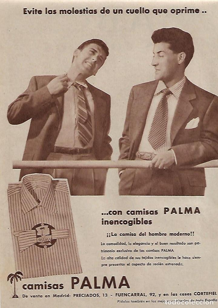 Coleccionismo: A&Ntilde;O 1956 RECORTE PRENSA PUBLICIDAD CAMISAS PALMA