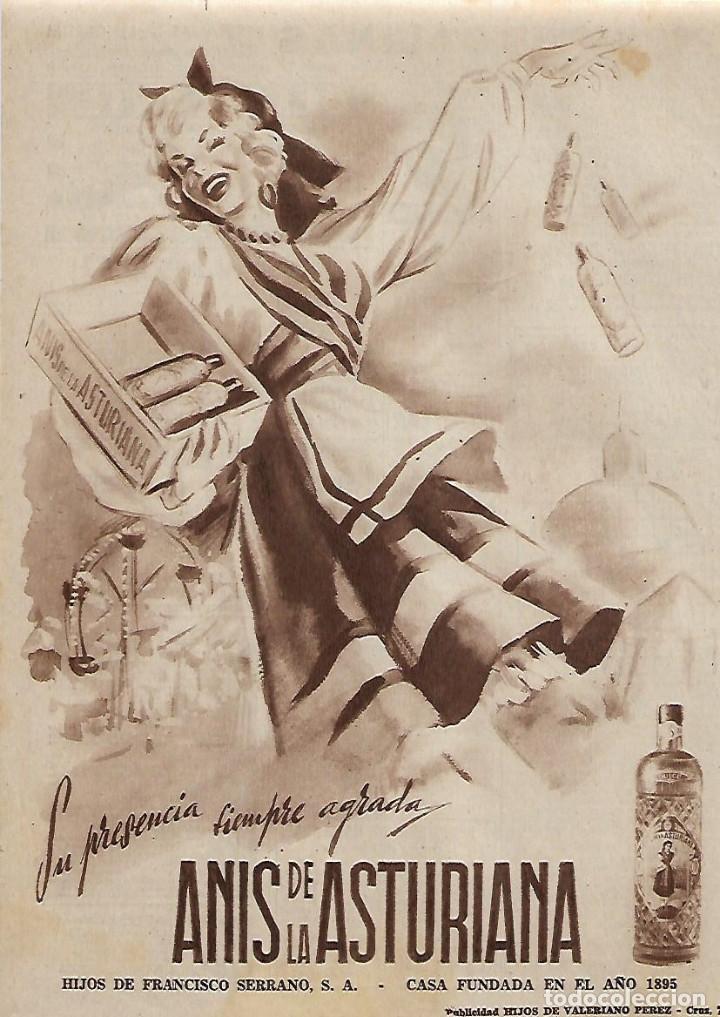 Collecting paper: A&Ntilde;O 1956 RECORTE PRENSA PUBLICIDAD BEBIDAS ANIS DE LA ASTURIANA HIJOS FRANCISCO SERRANO