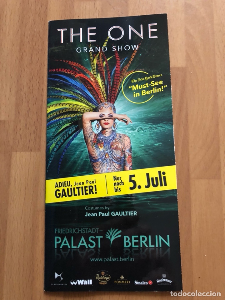 Coleccionismo: Programa show Jean paul gaultier.berlin palast - Foto 1