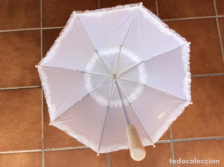 Coleccionismo: Preciosa Sombrilla Blanca. - Foto 2