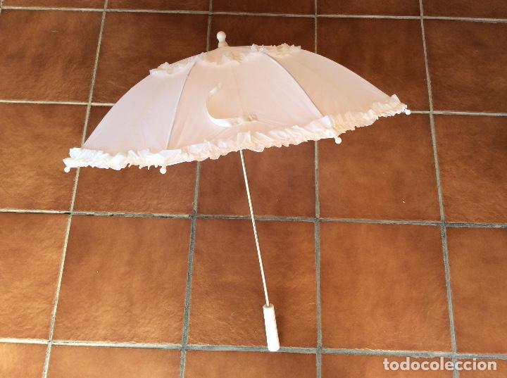 Coleccionismo: Preciosa Sombrilla Blanca. - Foto 3