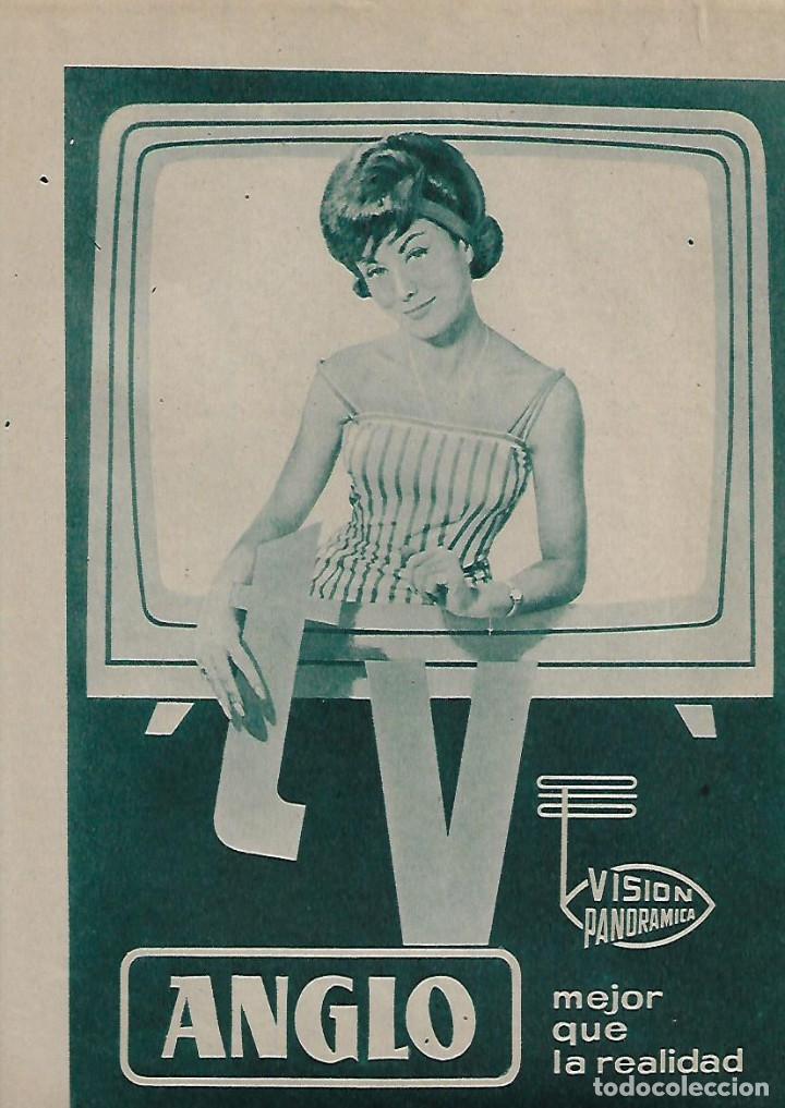 Coleccionismo: A&Ntilde;O 1962 RECORTE PRENSA PUBLICIDAD TELEVISOR TELEVISION PANORAMICA ANGLO HELICO TUBO LA ROCHAPEA