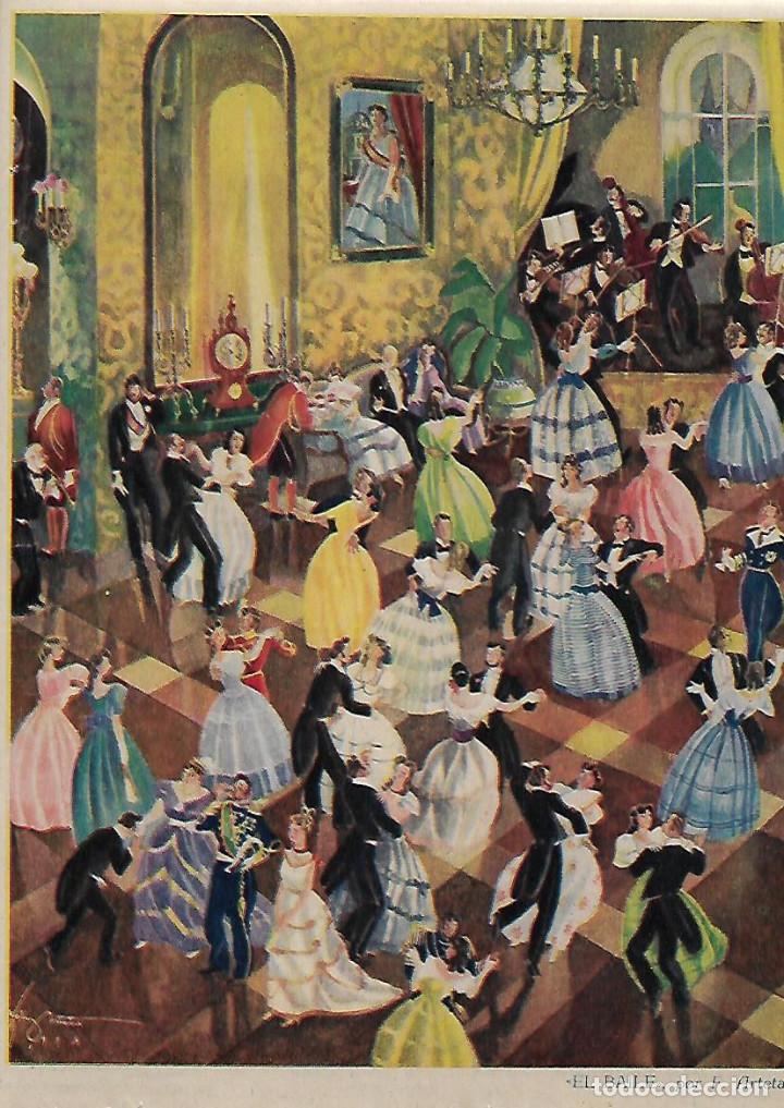 Collecting paper: A&Ntilde;O 1956 RECORTE PRENSA DIBUJO A COLOR EL BAILE POR F ARTETA ILUSTRACION