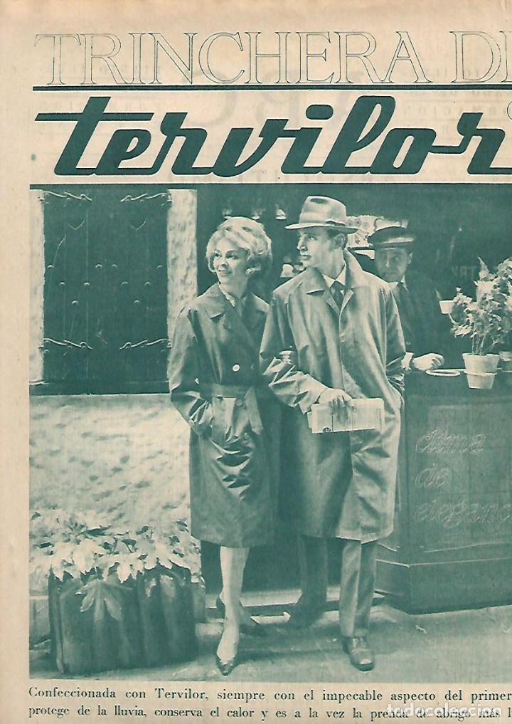 Sammelleidenschaft Papier: A&Ntilde;O 1962 RECORTE PRENSA PUBLICIDAD TEJIDO TRINCHERA DE TERVILOR MODA ROPA