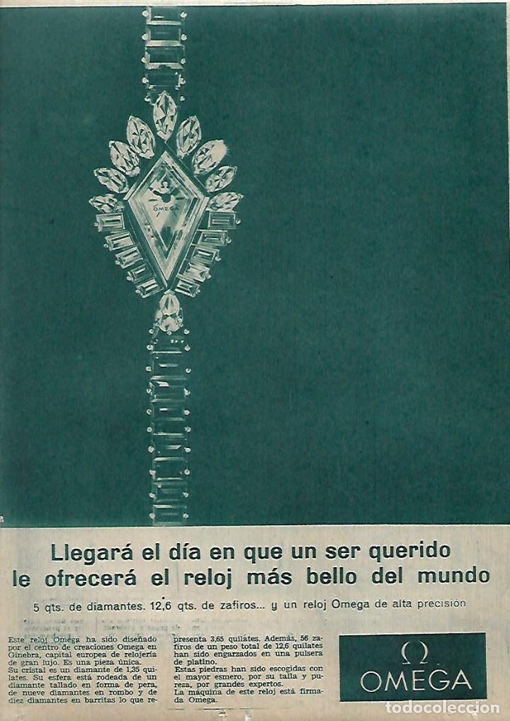 Coleccionismo: A&Ntilde;O 1962 RECORTE PRENSA PUBLICIDAD RELOJ OMEGA