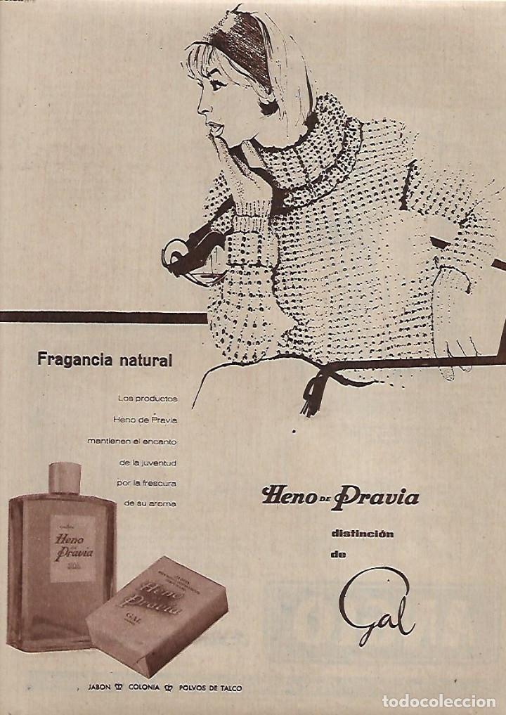 Collecting paper: A&Ntilde;O 1962 RECORTE PRENSA PUBLICIDAD HENO DE PRAVIA JABON POLVOS COLONIA TELEVISION ANGLO TELEVISOR
