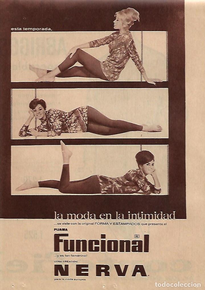Sammelleidenschaft Papier: A&Ntilde;O 1962 RECORTE PRENSA PUBLICIDAD PIJAMA NERVA ABRIGO CABALLERO CORTEFIEL MODA HOMBRE