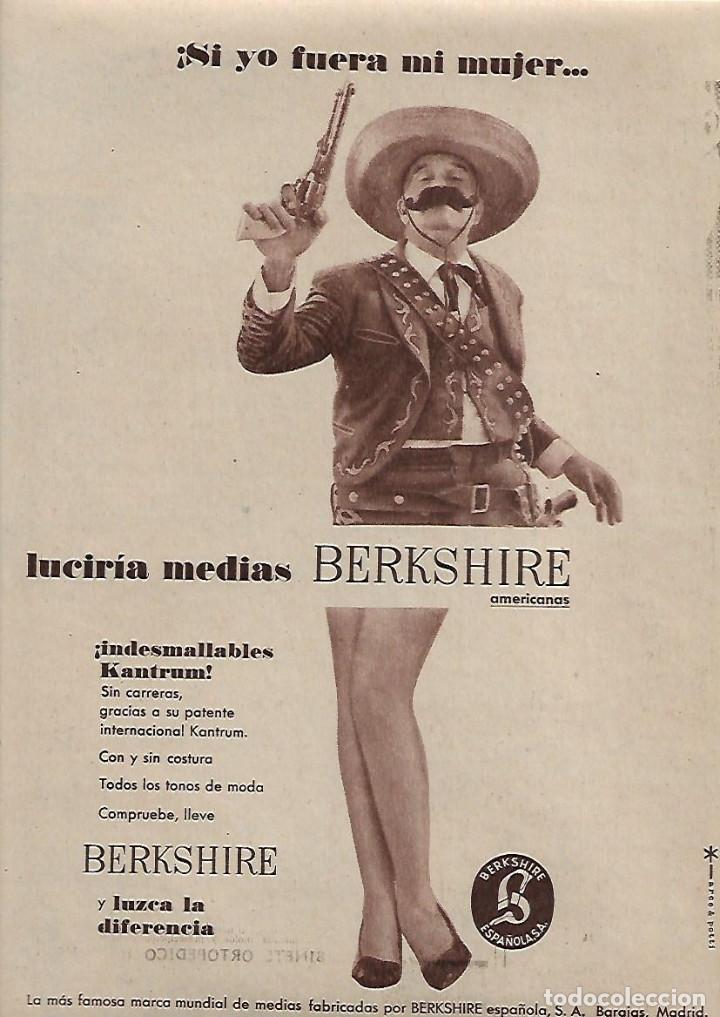 Coleccionismo: A&Ntilde;O 1962 RECORTE PRENSA PUBLICIDAD MEDIAS BERKSHIRE