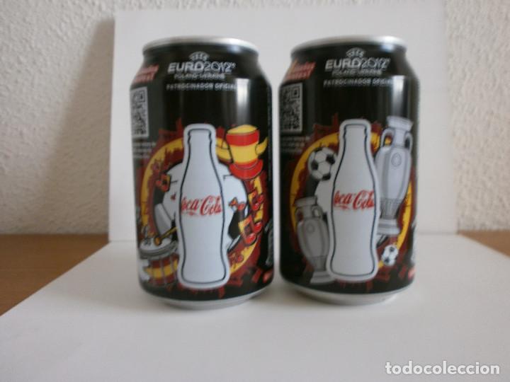 Coleccionismo: Lote de 4 latas de Coca Cola / Zero Eurocopa 2012 - Foto 3