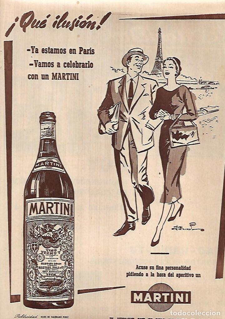 Collectionnisme: A&Ntilde;O 1958 RECORTE PRENSA PUBLICIDAD BEBIDAS VERMUT MARTINI VERMOUTH