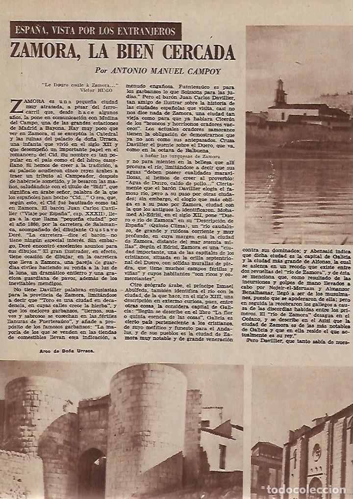 Coleccionismo: A&Ntilde;O 1958 RECORTE PRENSA ZAMORA ARCO DO&Ntilde;A URRACA CASA ARIAS GONZALO PALACIO LOS MOMOS CATEDRAL