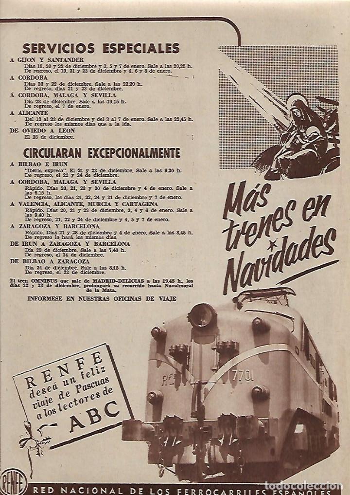 Coleccionismo: A&Ntilde;O 1958 RECORTE PRENSA PUBLICIDAD HOJA AFEITAR IBERIA RENFE FERROCARRIL TREN