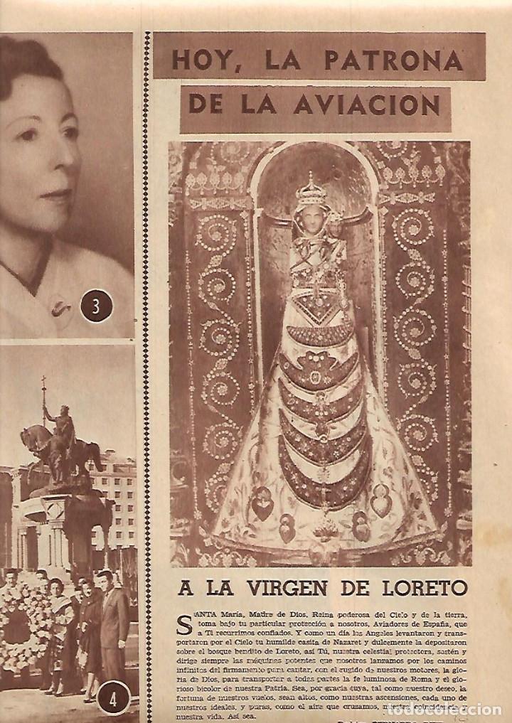 Coleccionismo: A&Ntilde;O 1958 RECORTE PRENSA ORACION A LA VIRGEN DE LORETO PATRONA DE LA AVIACION