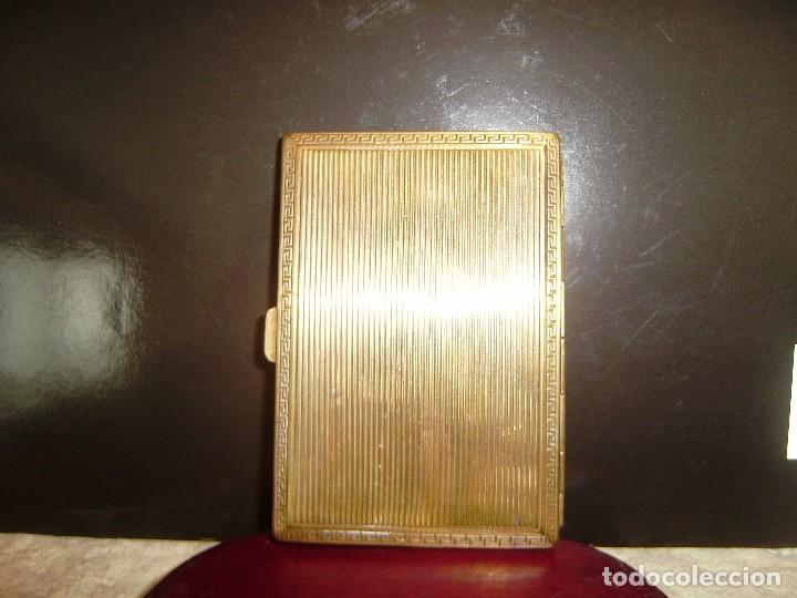 Coleccionismo: SIDRA EL GAITERO.ANTIGUA PITILLERA EN LATON. - Foto 3