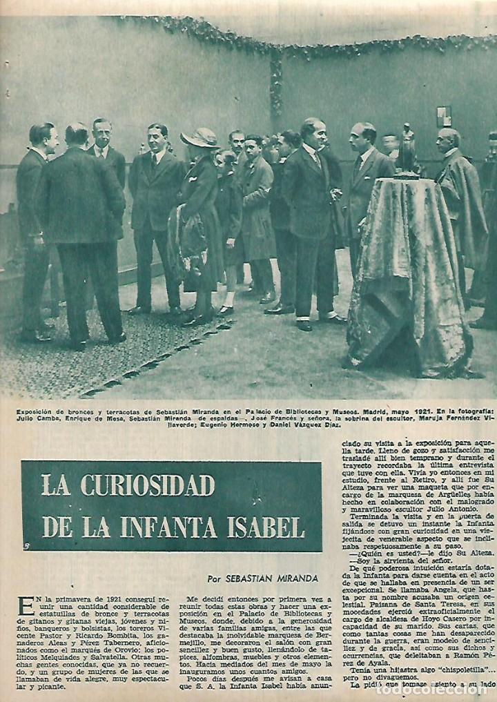 Colecionismo: A&Ntilde;O 1963 RECORTE PRENSA ARTE EXPOSICION ESCULTURA BRONCE TERRACOTA SEBASTIAN MIRANDA VISITA INFANTA
