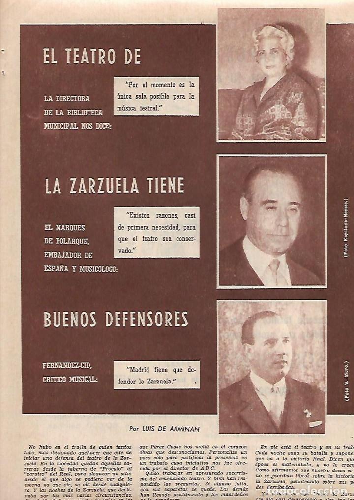 Colecionismo: A&Ntilde;O 1963  TEATRO DE LA ZARZUELA DEFENSORES JUANA ESPINOS MARQUES BOLARQUE ANTONIO FERNANDEZ CID