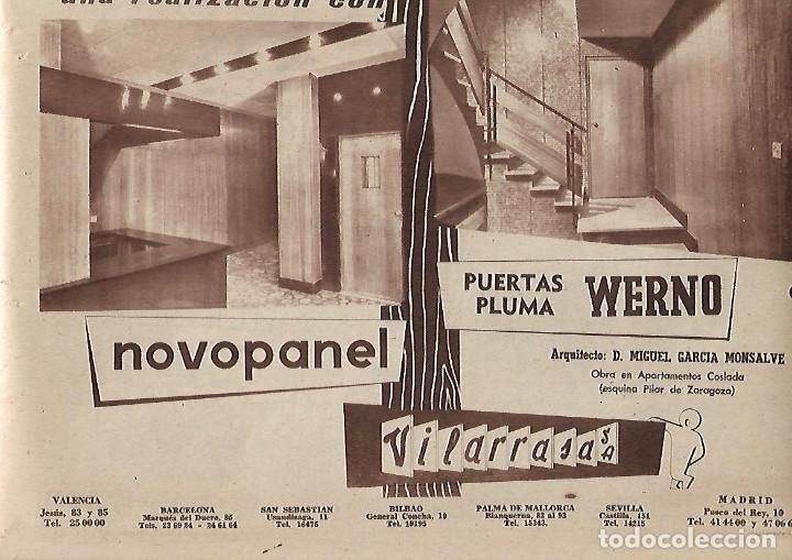 Collezionismo: A&Ntilde;O 1960 RECORTE PRENSA PUBLICIDAD VILARRASA S A NOVOPANEL PUERTAS PLUMA WERNO OBRAS