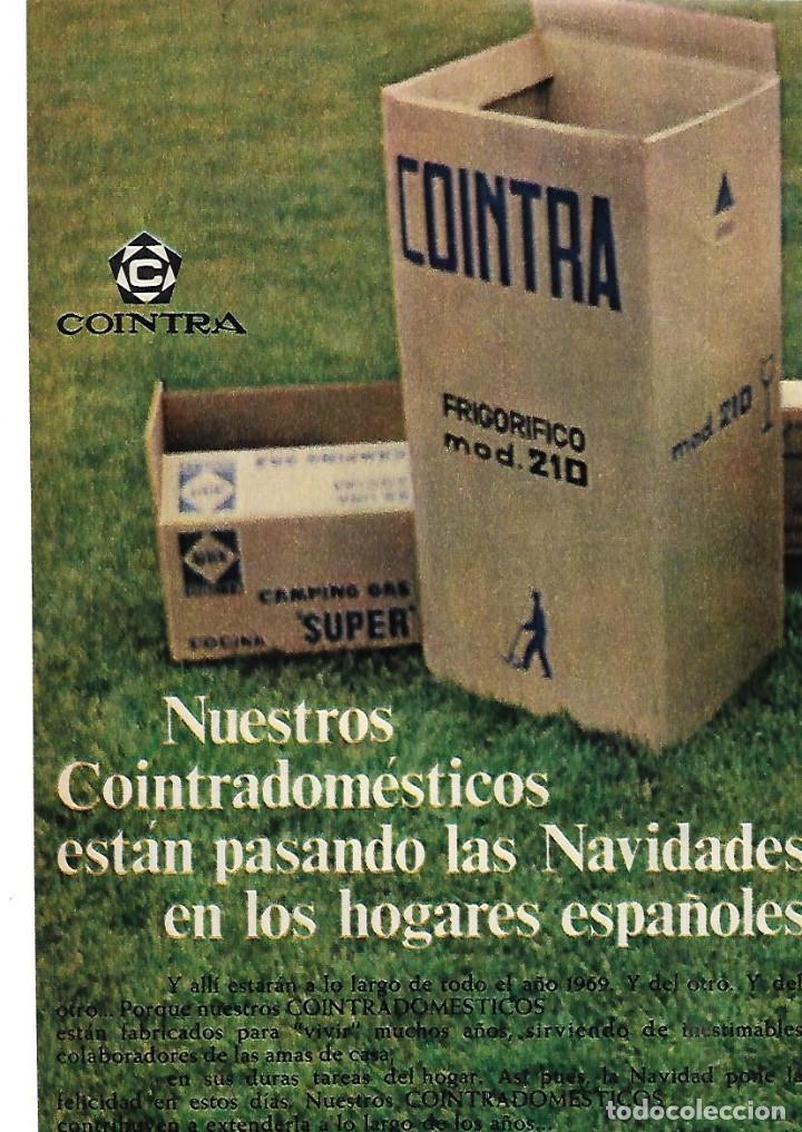 Coleccionismo: A&Ntilde;O 1968 RECORTE PRENSA PUBLICIDAD ELECTRODOMESTICOS COINTRA FRIGORIFICO CAMPING GAS