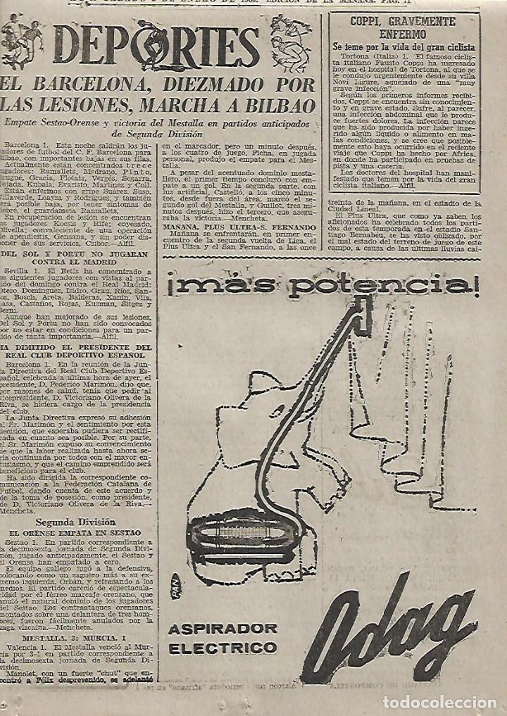 Collectionnisme: A&Ntilde;O 1960 RECORTE PRENSA PUBLICIDAD ASPIRADOR ELECTRICO ODAG ELECTRODOMESTICOS
