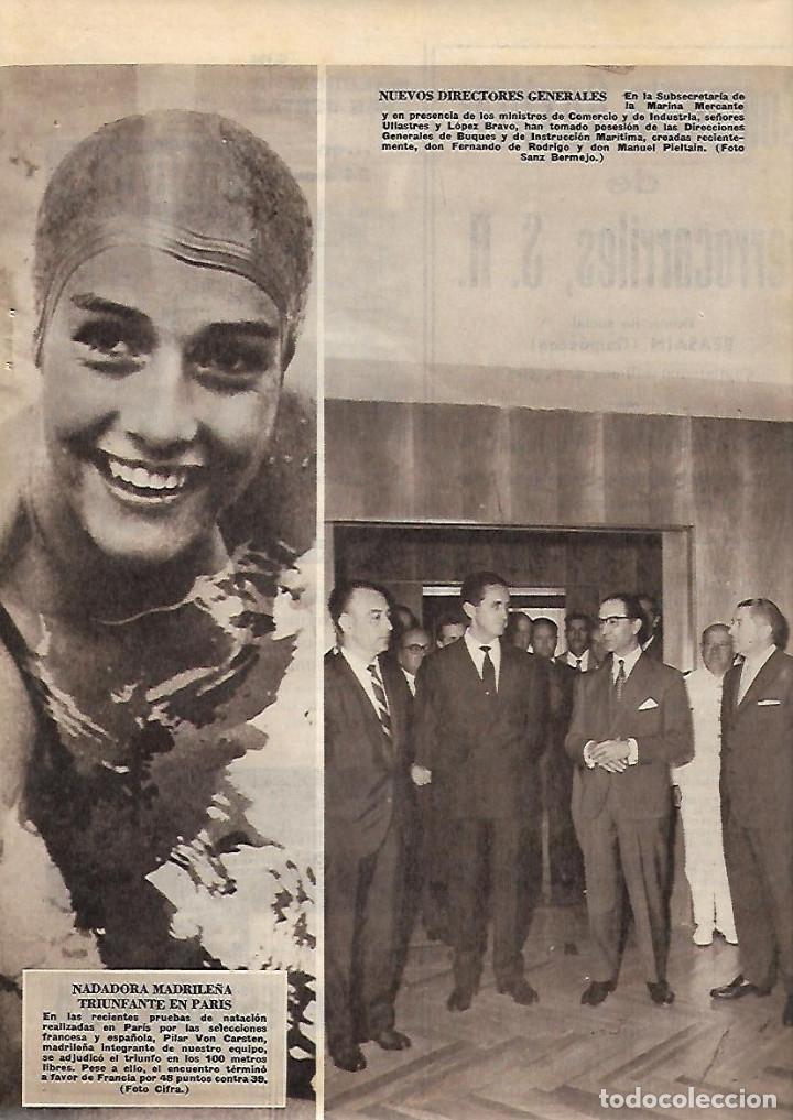 Coleccionismo: A&Ntilde;O 1963 RECORTE PRENSA NATACION PILAR VON CARSTEN GANA 100 LIBRES PARIS NADADORA MADRILE&Ntilde;A