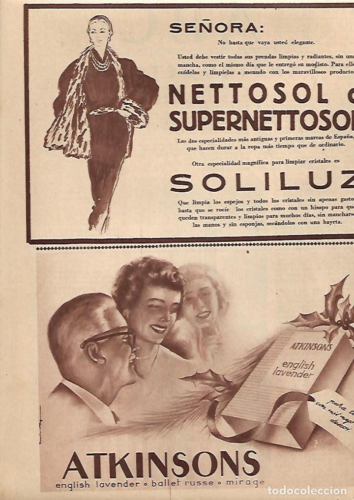 Coleccionismo: A&Ntilde;O 1958 RECORTE PRENSA PUBLICIDAD LIMPIEZA HOGAR NETTOSOL SOLILUZ COLONIA ATKINSONS