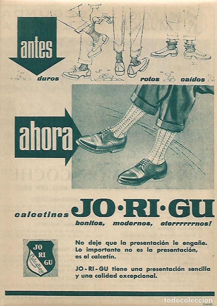 Collectionnisme: A&Ntilde;O 1958 RECORTE PRENSA PUBLICIDAD CALCETINES JO RI GU JO-RI-GU
