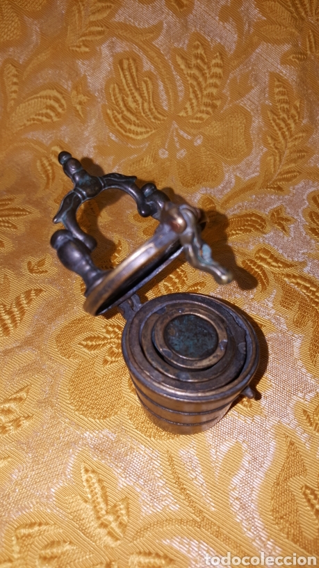 Coleccionismo: PONDERAL DE BRONCE CON ASA Y CIERRE - Foto 8