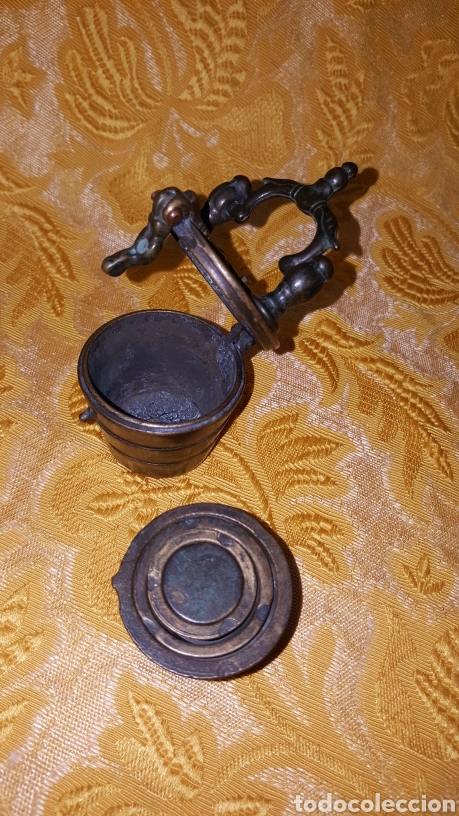 Coleccionismo: PONDERAL DE BRONCE CON ASA Y CIERRE - Foto 12