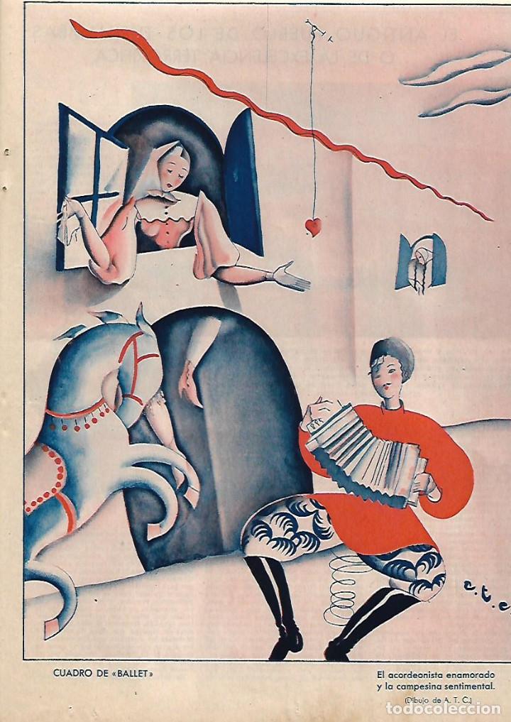 Sammelleidenschaft Papier: A&Ntilde;O 1931 RECORTE PRENSA DIBUJO ILUSTRACION CUADRO DE BALLET A T C