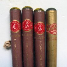 Coleccionismo: 4 TUBOS FLOR DE CANO PREDILECTOS TUBULARES, CIFUENTES Y CIA PARTAGAS. PETIT CORONAS. HABANA. CUBA